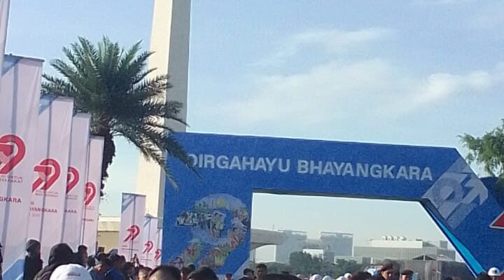Pokdar Kamtibmas Sektor Cicalengka Hadiri Perayaan HUT Bhayangkara ke-79 di Monas, Jakarta