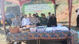 Polsek Cicalengka Laksanakan Program KAPOLRI Dalam Ketahanan Pangan, Tanam Jagung Serentak Di Kuartal III