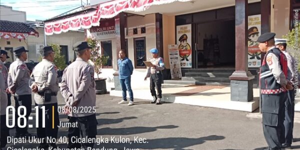 Kanit Reskrim Polsek Cicalengka Pimpin Apel Pagi, Tekankan Disiplin dan Kesiapsiagaan Anggota