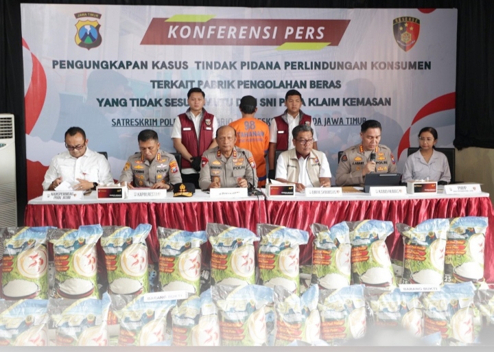 Satgas Pangan Polri Sita 12,5 Ton Beras Tak Sesuai Standar Mutu di Sidoarjo