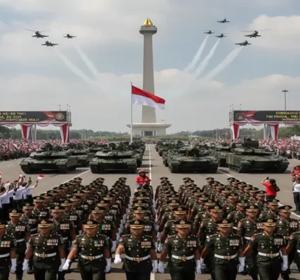 Rayakan HUT ke-80 TNI Gelar Parade Spektakuler di Monas