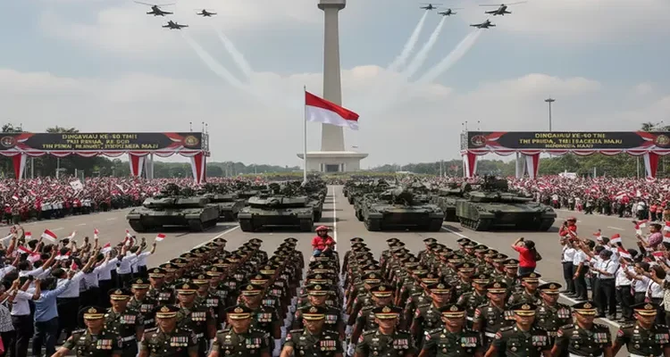 Rayakan HUT ke-80 TNI Gelar Parade Spektakuler di Monas