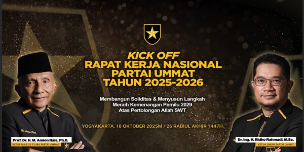 Partai Ummat Gelar Rakernas Gaya Baru : Akan Road Show Seluruh Indonesia, Serap Aspirasi Akar Rumput. Partai Ummat Gelar Rakernas Gaya Baru : Akan Road Show Seluruh Indonesia, Serap Aspirasi Akar Rumput.