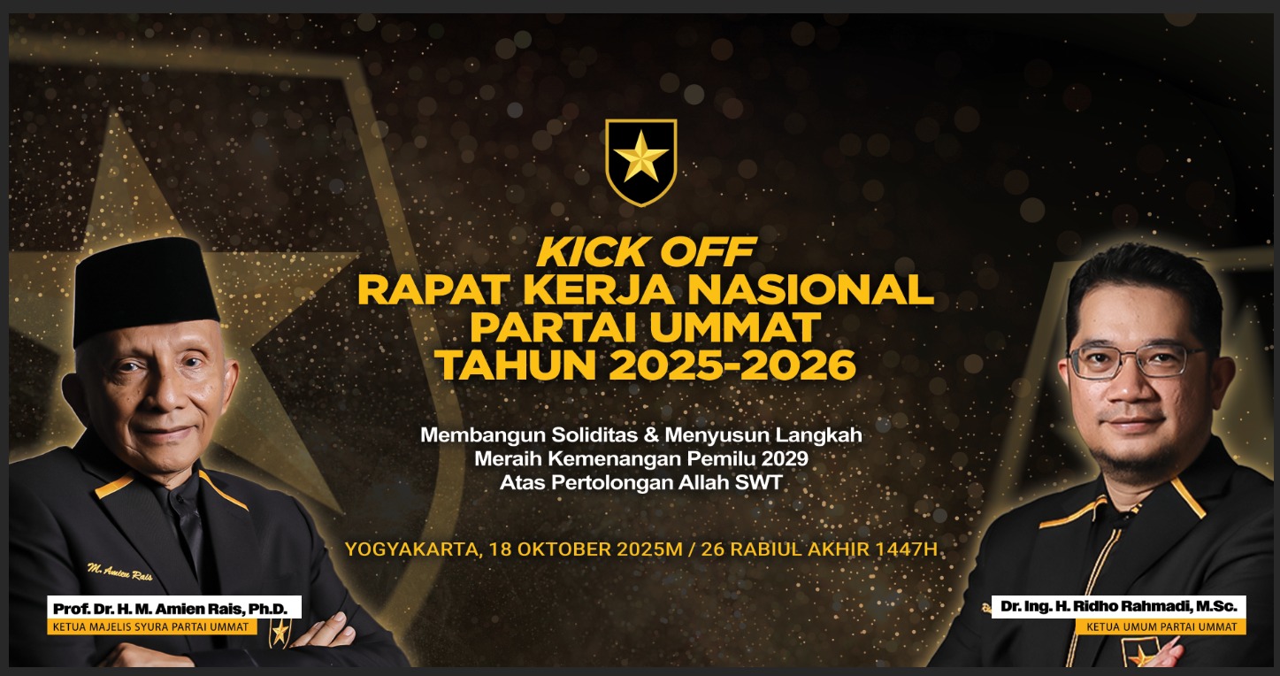 Partai Ummat Gelar Rakernas Gaya Baru : Akan Road Show Seluruh Indonesia, Serap Aspirasi Akar Rumput.