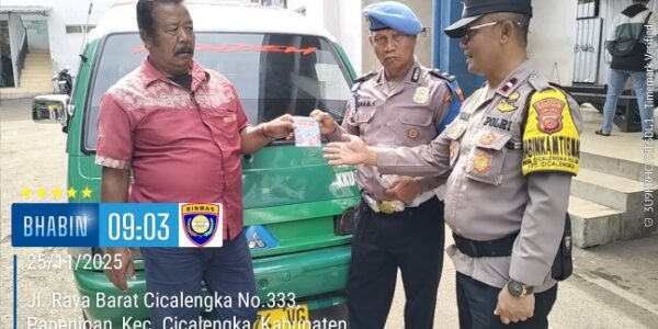 PS Kanit Provost Polsek Cicalengka Sosialisasikan Program Lapor Oknum Polisi Nakal