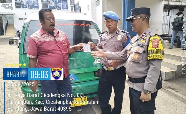 PS Kanit Provost Polsek Cicalengka Sosialisasikan Program Lapor Oknum Polisi Nakal