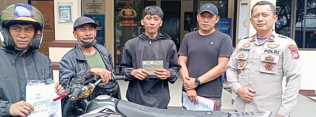 Motor Hilang Berhasil Ditemukan : Warga Apresiasi dan Sampaikan Terimakasih Kepada Polsek Solokanjeruk Polresta Bandung.