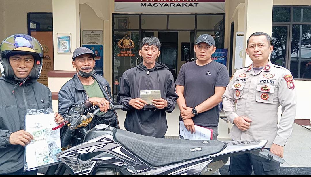 Motor Hilang Berhasil Ditemukan : Warga Apresiasi dan Sampaikan Terimakasih Kepada Polsek Solokanjeruk Polresta Bandung.