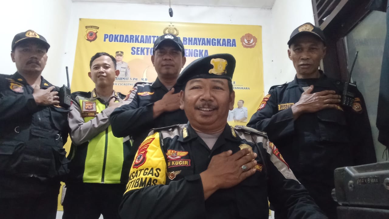 Ketua Pokdar Kamtibmas Sektor Cicalengka Ikuti Apel KRYD Polsek Cicalengka