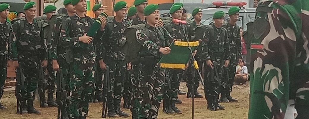 Kapolsek Cikancung Hadiri Acara Penyambutan Pasukan Yonif 841 Sulangkar dalam Rangka Long March