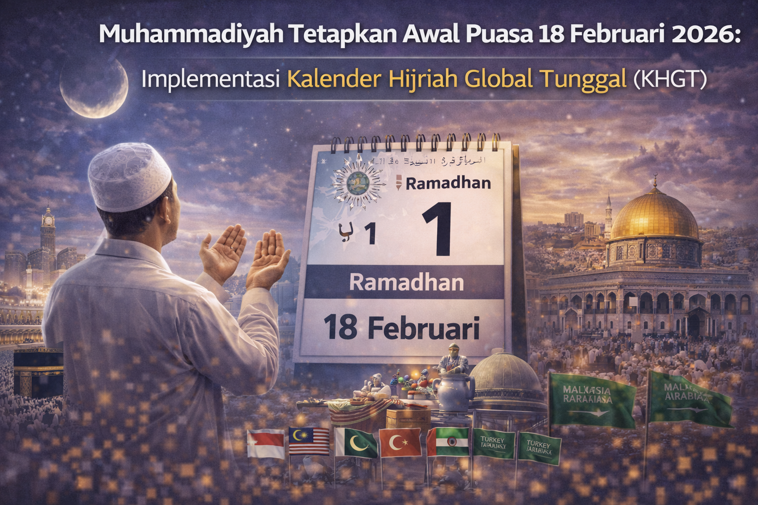 Muhammadiyah Tetapkan Awal Puasa 18 Februari 2026: Implementasi Kalender Hijriah Global Tunggal (KHGT) Muhammadiyah Tetapkan Awal Puasa 18 Februari 2026: Implementasi Kalender Hijriah Global Tunggal (KHGT)