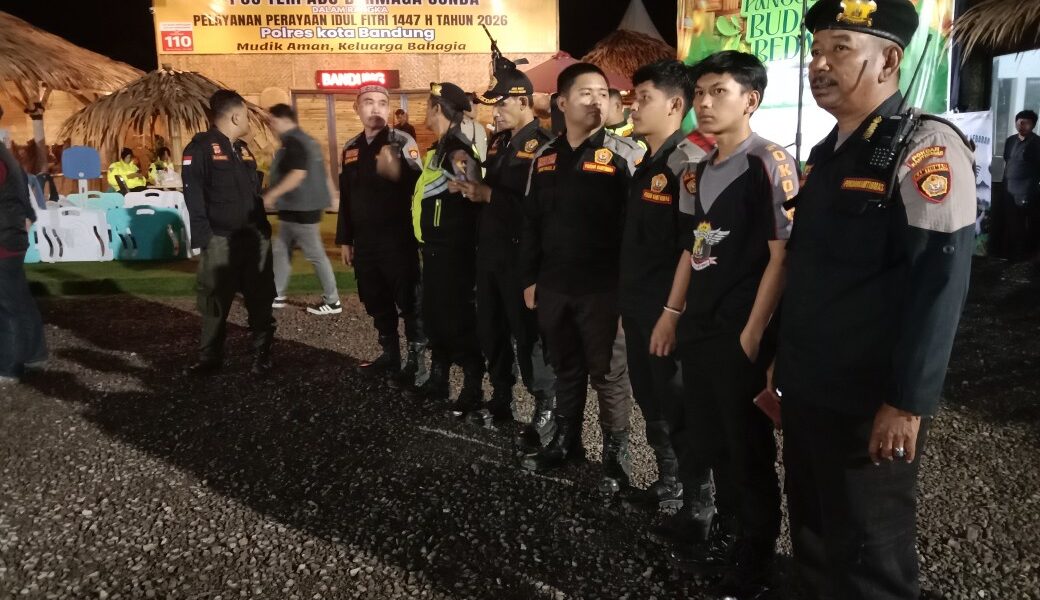 Pokdarkamtibmas Sektor Cicalengka Hadiri Kunjungan Bupati Bandung di Pos Terpadu Polresta Bandung