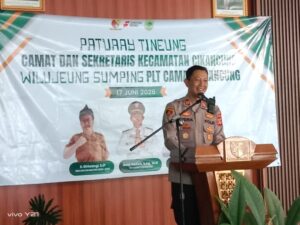 Kapolsek Cikancung Hadiri Pisah Sambut Camat Dan Sekretaris Kecamatan Cikancung Berlangsung Khidmat Dan Penuh Keakraban